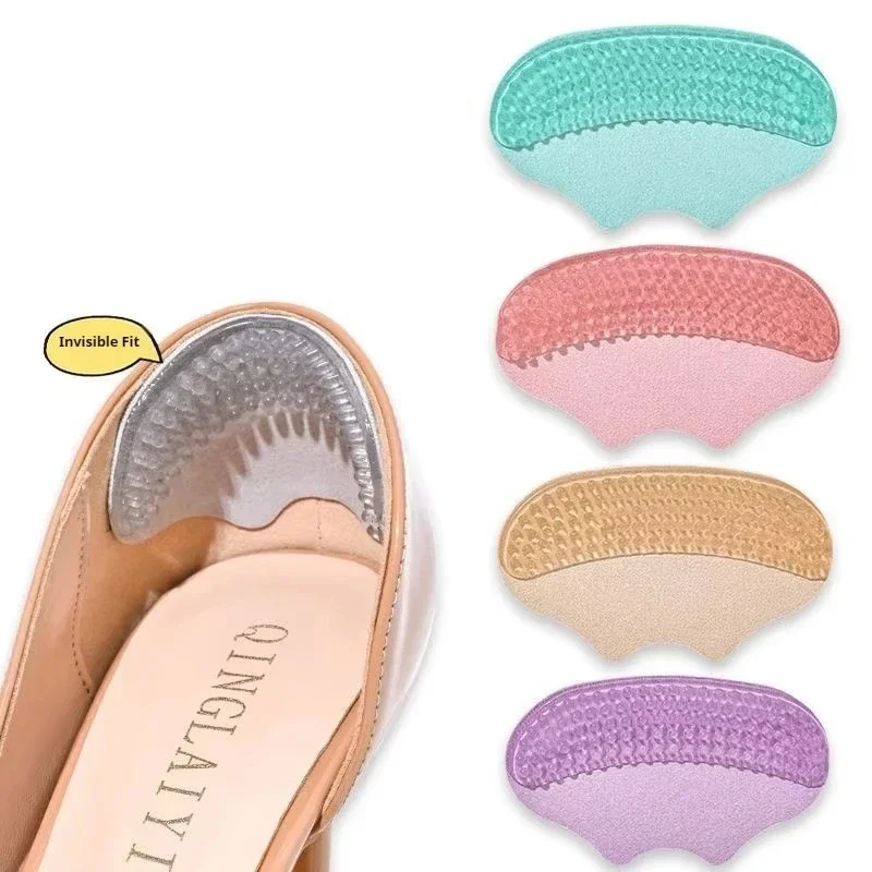 1 Pair Silicone Heel Protector Insoles Heels Sticker Shoes Backs Adjust Size Adhesive Non Slip Shoe Pads Foot Care Insert