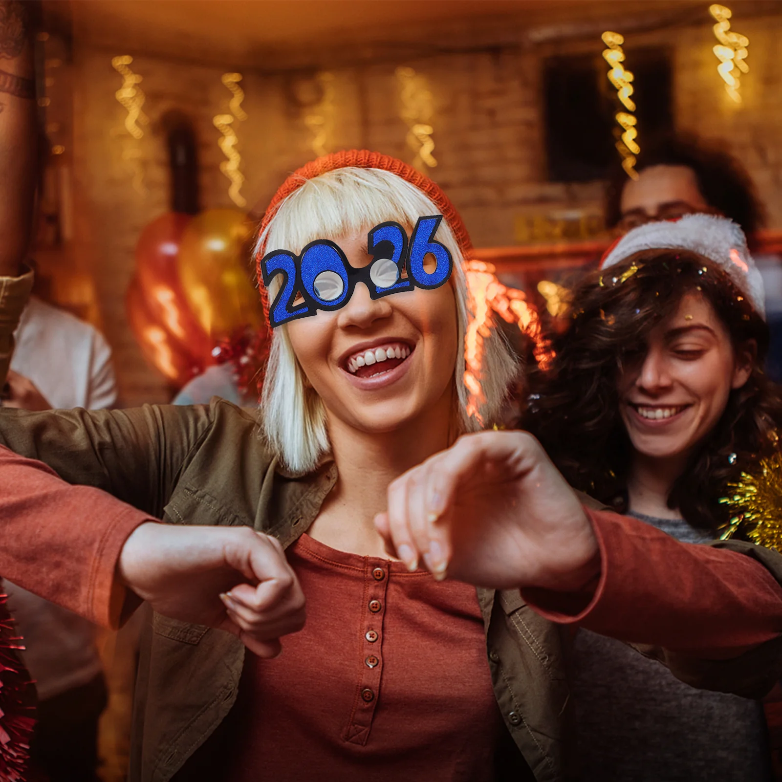 

4pcs Party Decorative Glasses 2026 Graduation Design High Transparency Lenses For New Year Eve Birthday Halloween Celebration