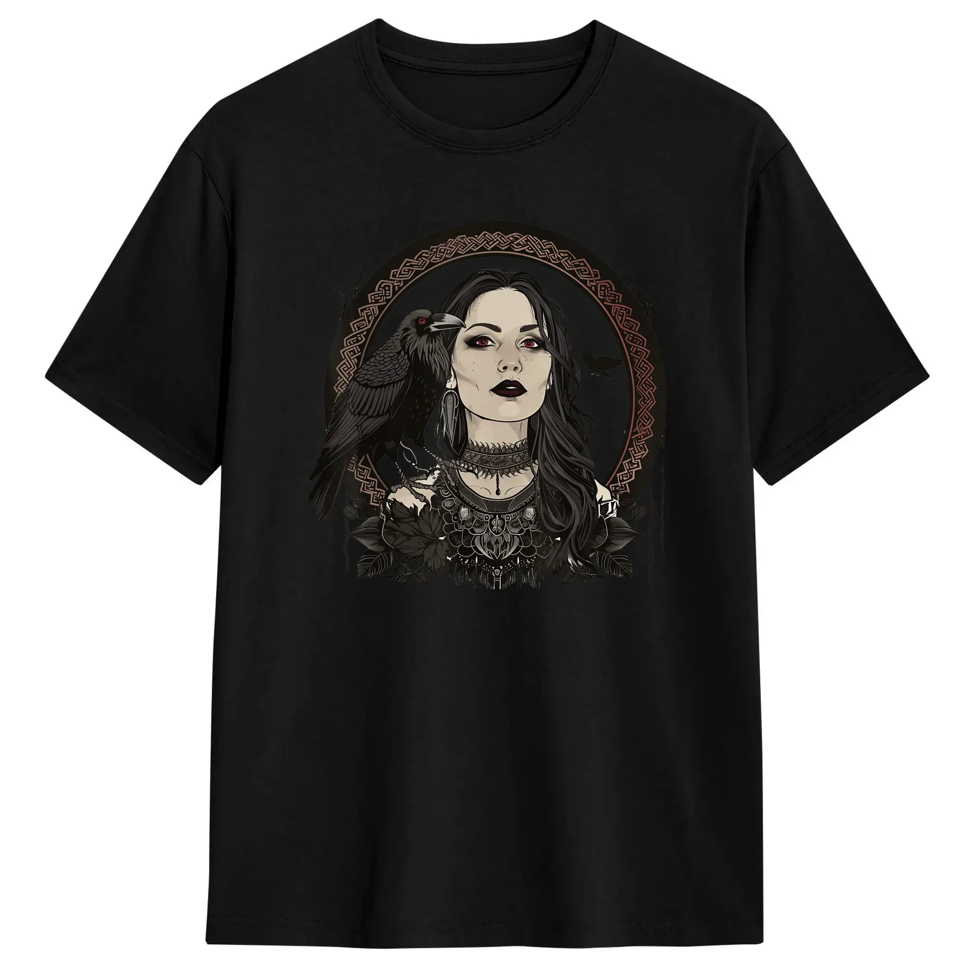 Luna Elizabeth Art Morrigan Portrait Cotton T Shirt For Male Summer  Awesome T-Shirts Harajuku Tees Oversized Design Clothes