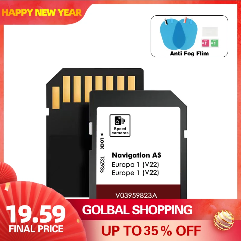 

Карта для Seat AS V19 Sat Nav 32 ГБ, Европа 2024 навигации Leon Car SD-карта V 03959821 HA / 6P 0919866 HA