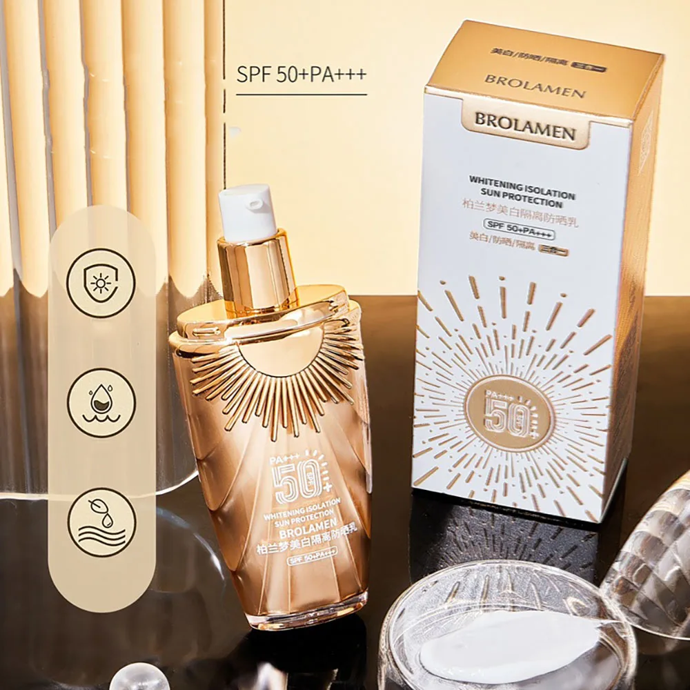 

Whitening Sunscreen Face Care Lotion Oil Control Sunscreen SPF50+++ Moisturizing Face Concealer CC Cream Base Makeup Skincare