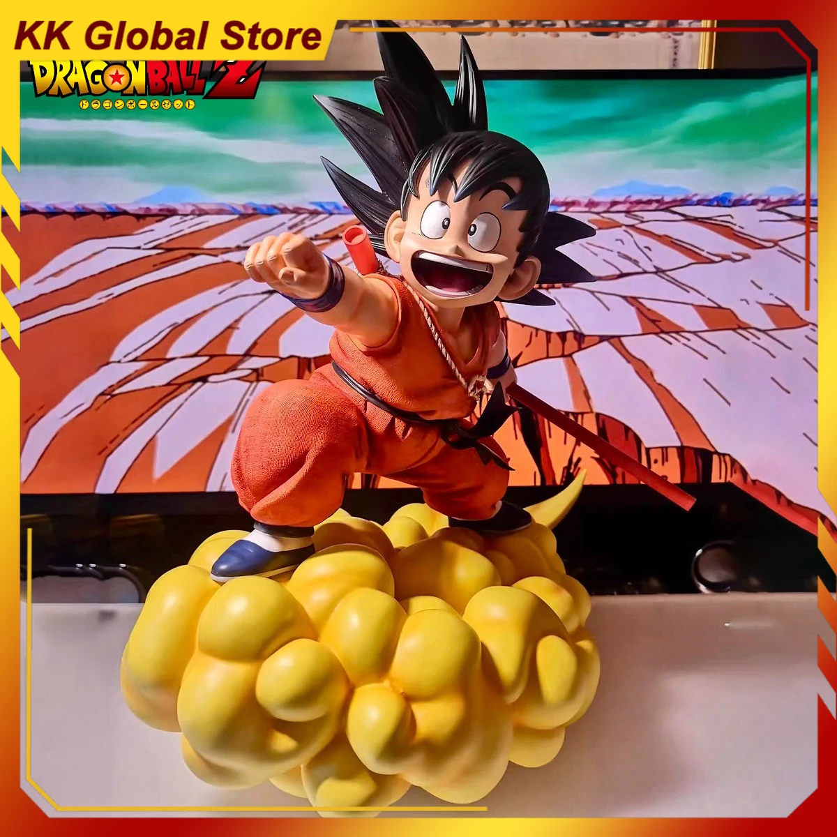 

1/3 Dragon Ball Son Goku Riding The Cloud Детство Аниме Фигурки Смола Периферийные устройства Коллекционные настольные украшения Подарочные игрушки Дети
