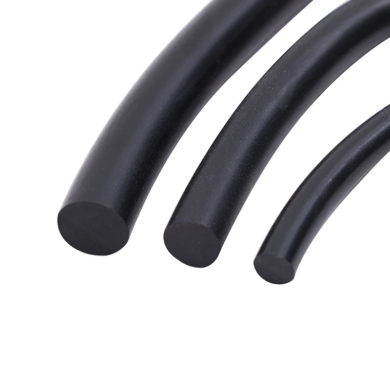 

1/5m Black Fluorine Rubber Solid Strip Dia 10mm FKM O-Ring Fluororubber Round Strips Not Foaming Viton Bar Sealing Strip