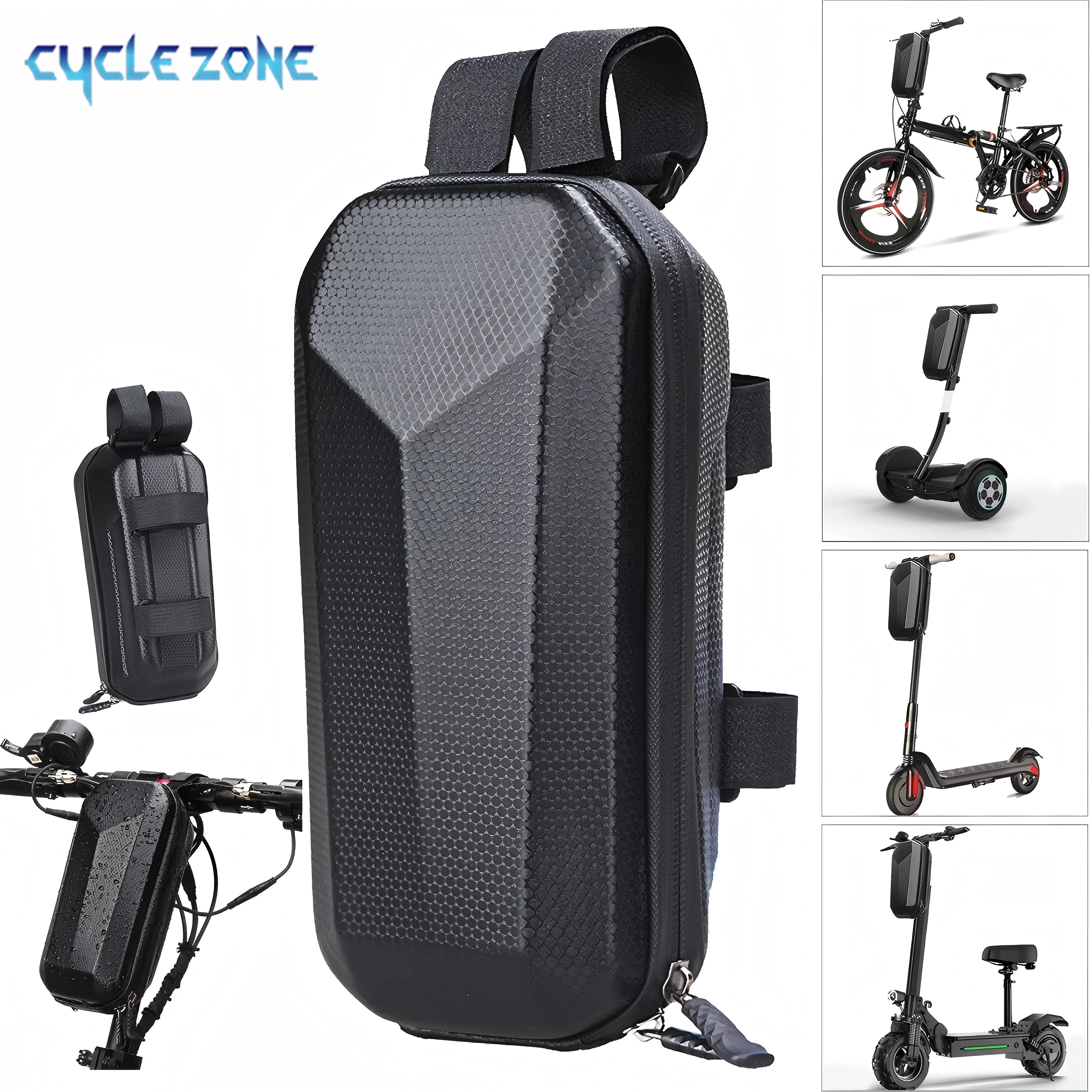 Bicycle Handlebar Bag Portable Hard Shell Bike Front Bag Large Capacity Hanging Storage Box for Electric Scooter Easy to Install