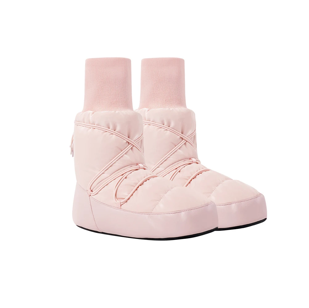 أحذية الرقص للبالغين الخريف الشتاء عالية السندات الأحذية الدافئة سميكة المخملية خفيفة الوزن أداء أحذية الرقص أحذية الباليه الرقص #4