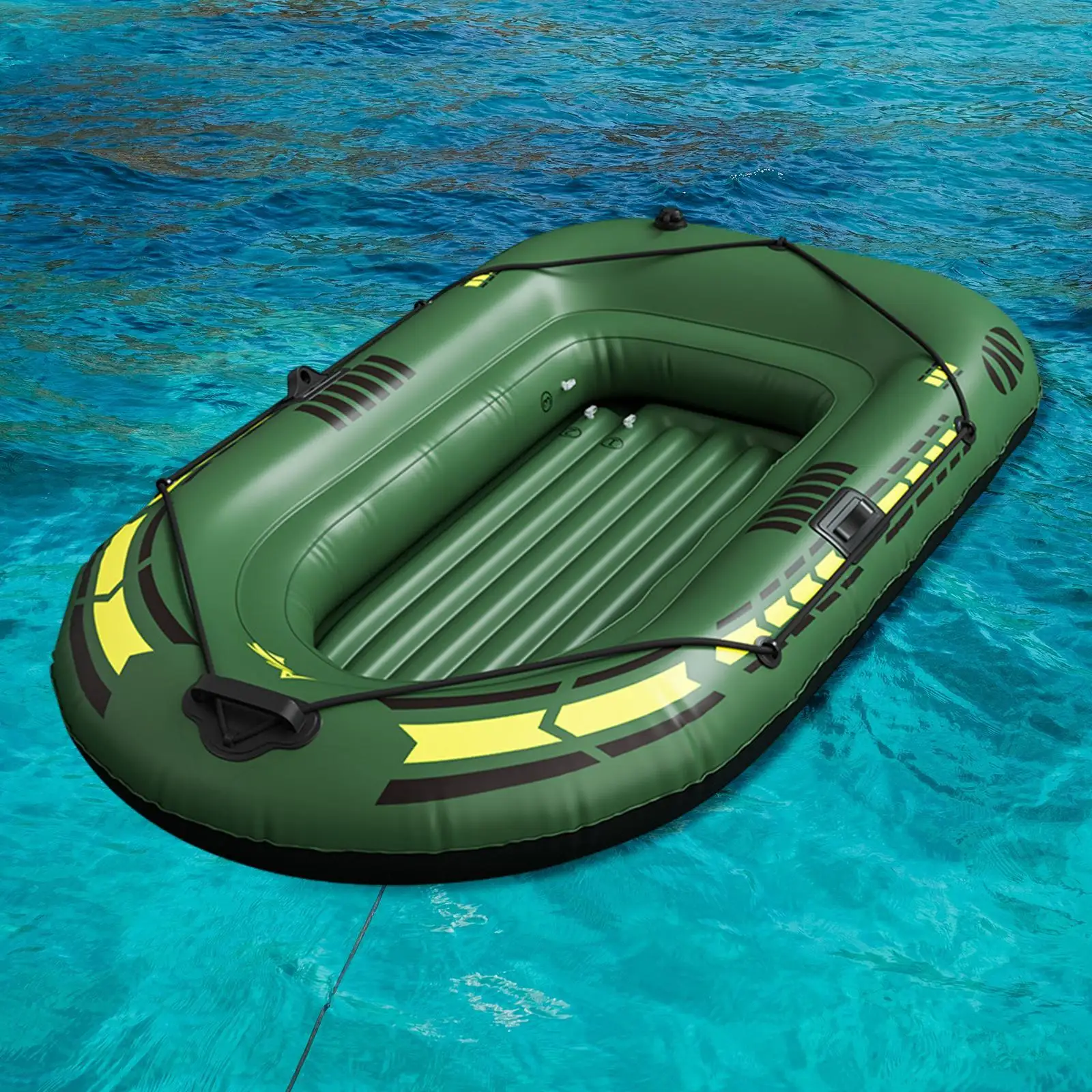 

Inflatable Boat Kayak Heavy Duty Grab Handle Inflatable Raft Fishing Boat for Ponds, Lakes, Rivers