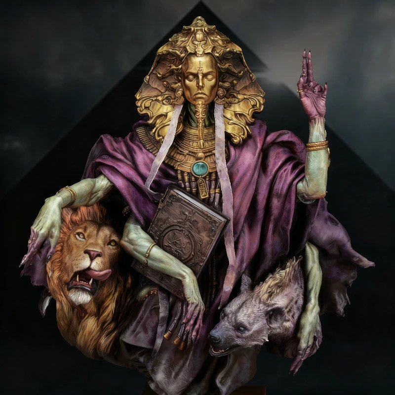 

1/12 Scale Die-Cast Resin Bust Model Kit Ancient Mythical Demon Statue Unassembled and Unpainted