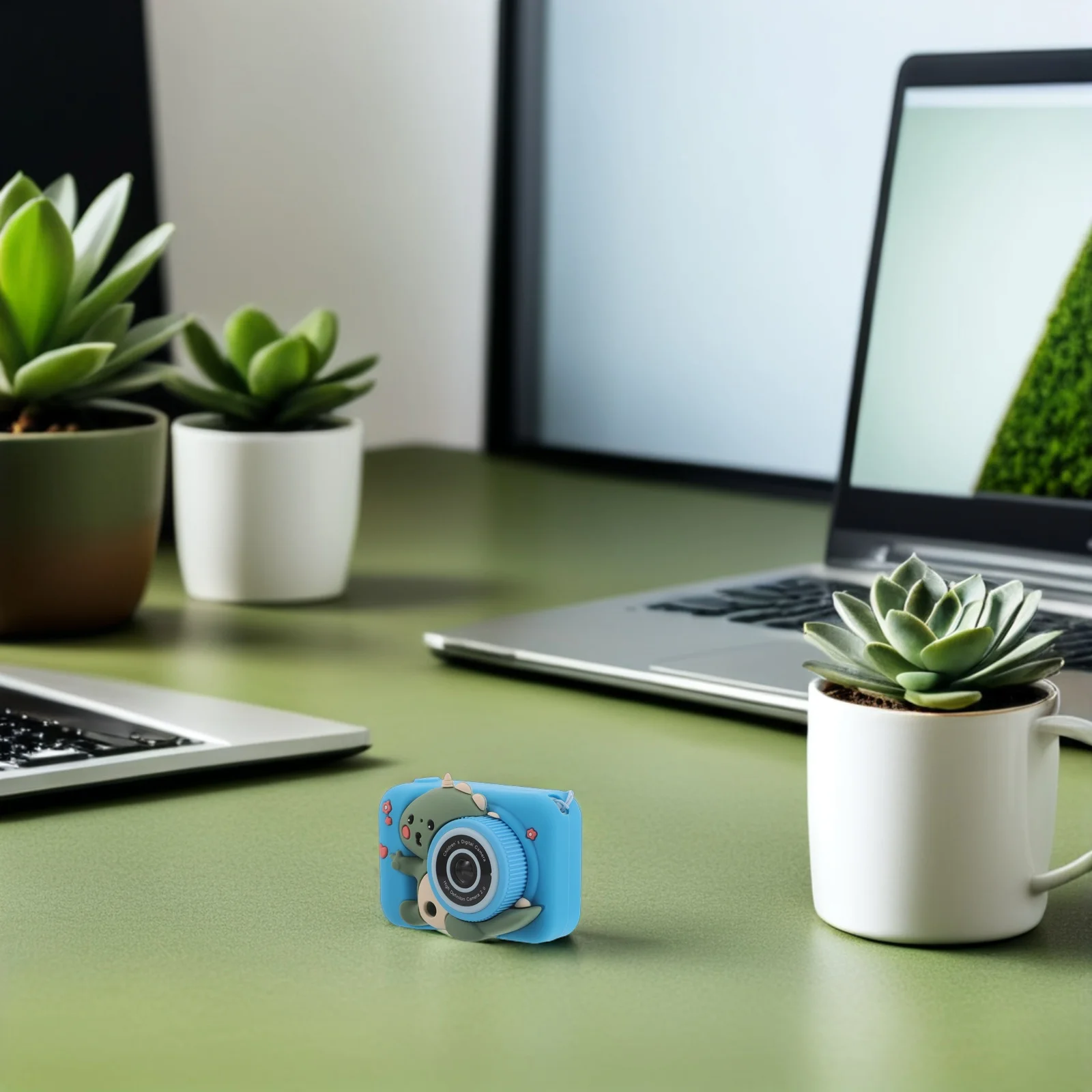 Câmera Digital Infantil com Design Compacto e Portátil, Câmeras Duplas HD Frontal e Traseira para Fotografia de Crianças