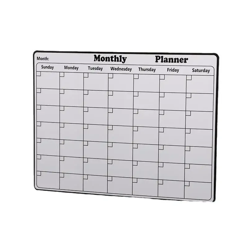 Stylish Magnetic Dry Erase Calendar - Versatile Monthly Planner For Refrigerator - Easy Kitchen Organization & Decor