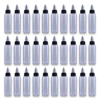 30pcs 120ml plastic dispensing bottles transparent empty dropper liquid eye ink cosmetic container refillable squeeze bottle