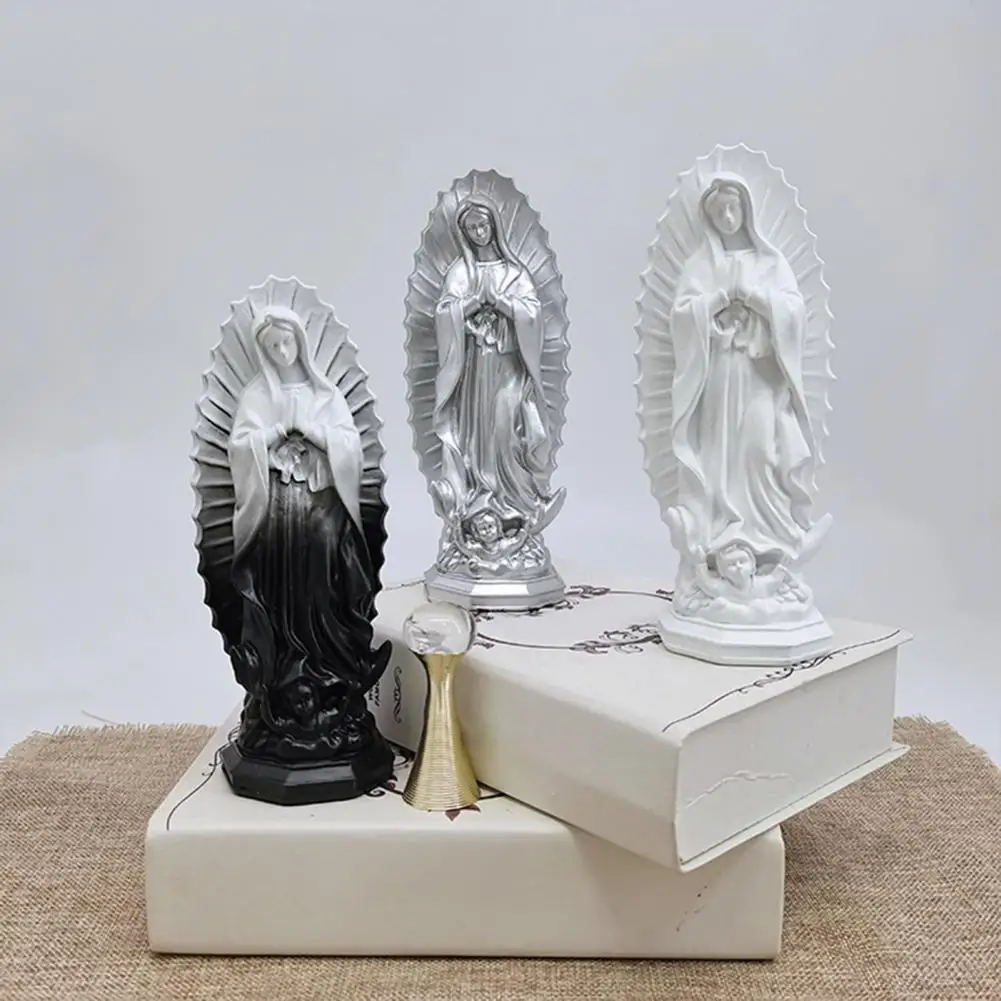 Religious Collectibles for Home Lady of Guadalupe Statue Lady of Guadalupe Resin Sculpture Virgin Mary Figurine for Religious