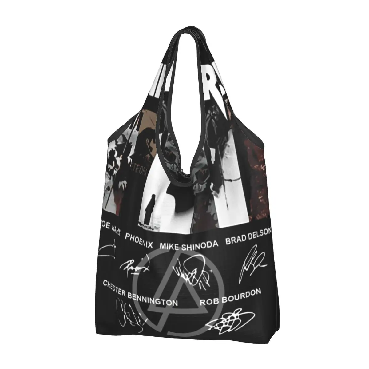 

Large Reusable Linkined Parked Band 2025 Tour Grocery Bags Recycle Foldable Shopping Eco-Friendly Bag Washable Waterproof