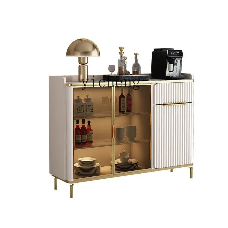 

Italian rock slab multi-functional dining side cabinet against the wall living room storage tea and wine cabinet