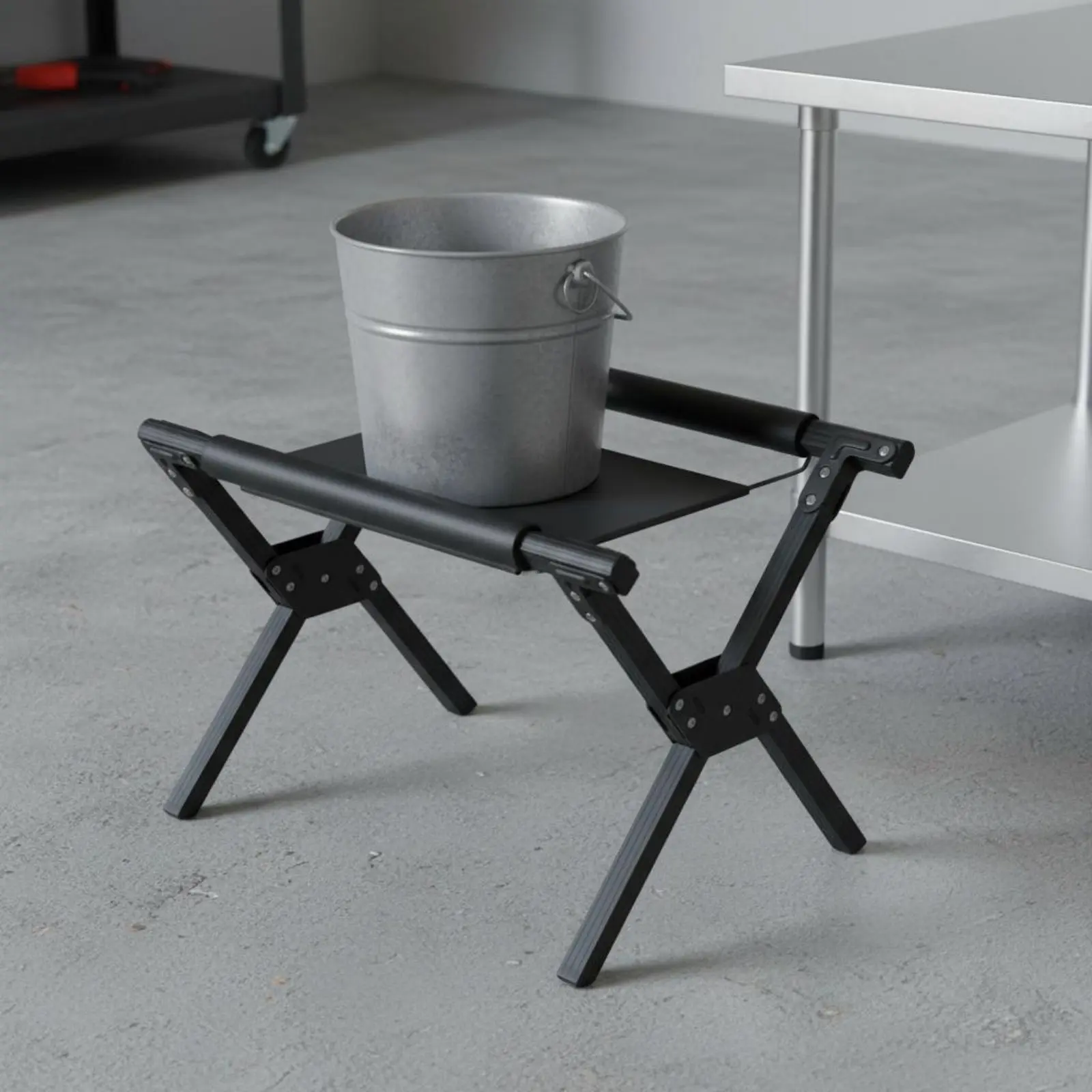 folding-beverage-container-stand-anti-slip-padding-aluminum-frame-beverage-container-rack-foldable-camping-stand-no-assembly