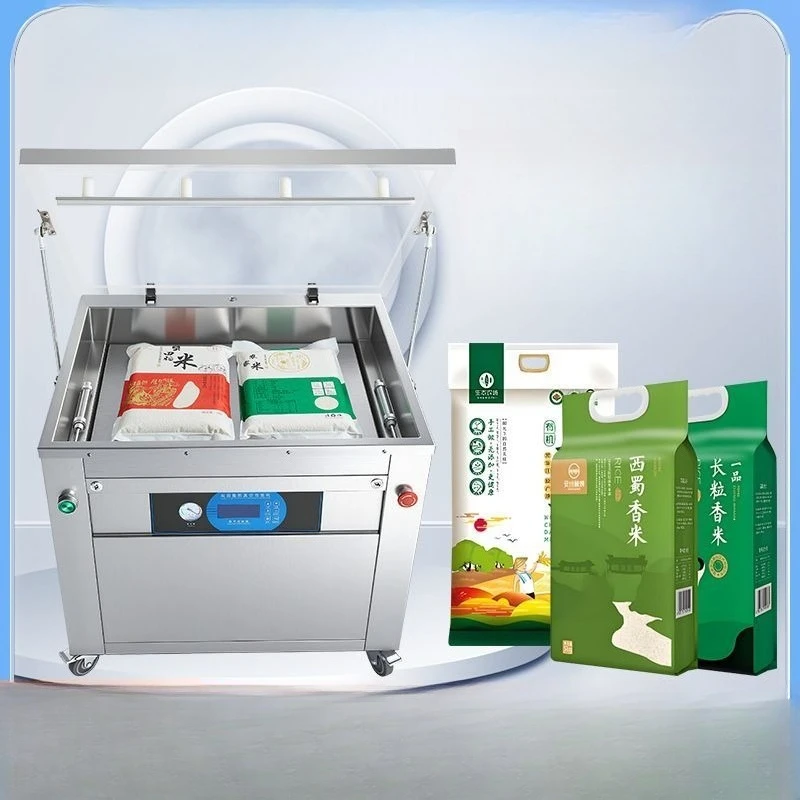 Automatic rice shaping vacuum packaging machine Large commercial rice brick grain tote bag vacuum sealing machine