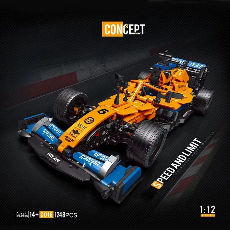 MOC Technische F1 Formule Racewagen Bouwstenen Kit 1:12 Schaal Supercar Model Bricks Puzzel Speelgoed Kinderen Creatieve Verjaardagscadeau
