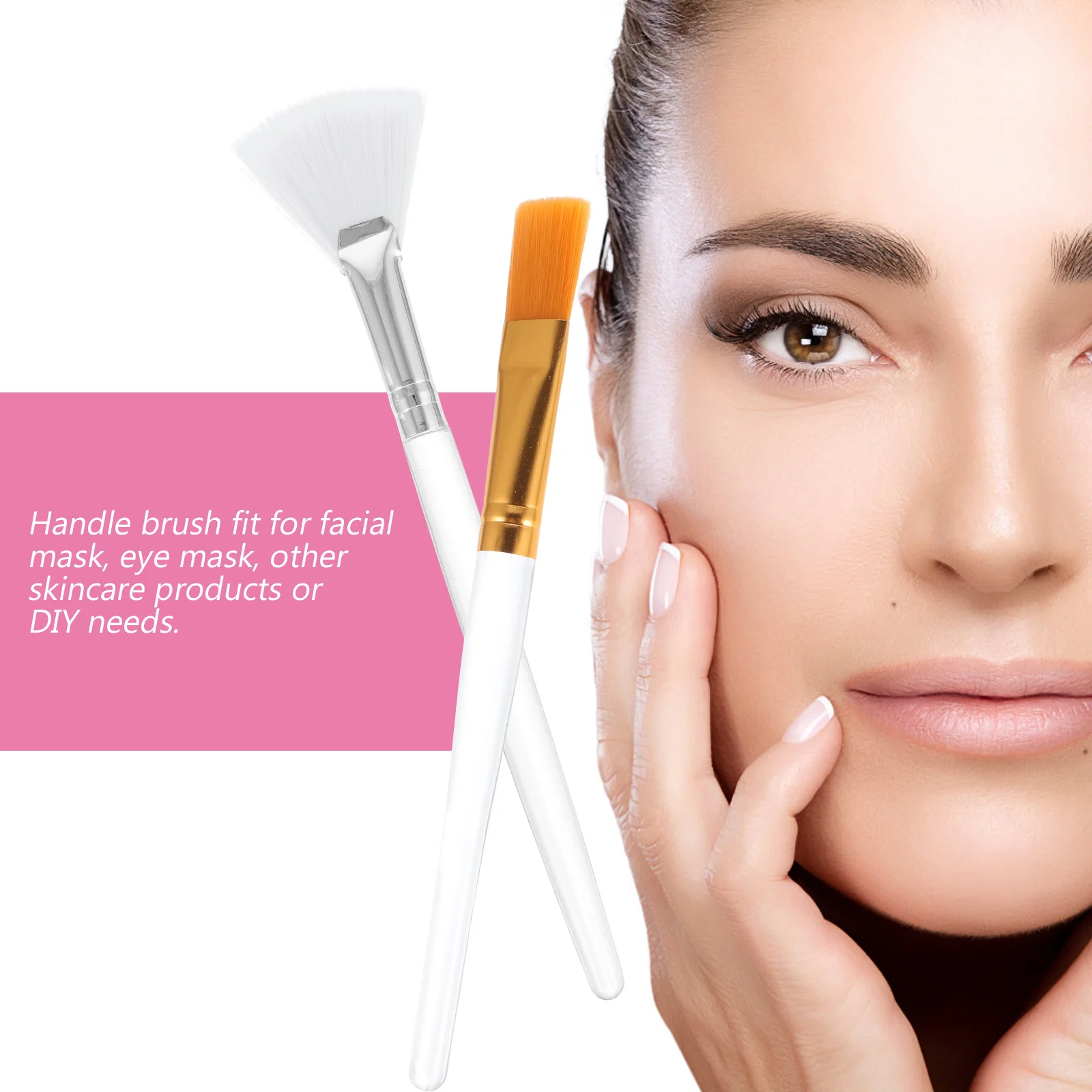 

16pcs Facial Brush Set Portable Fan Makeup Brushes For Face Mask Application Smooth Even Coat Beauty Tools Applicator