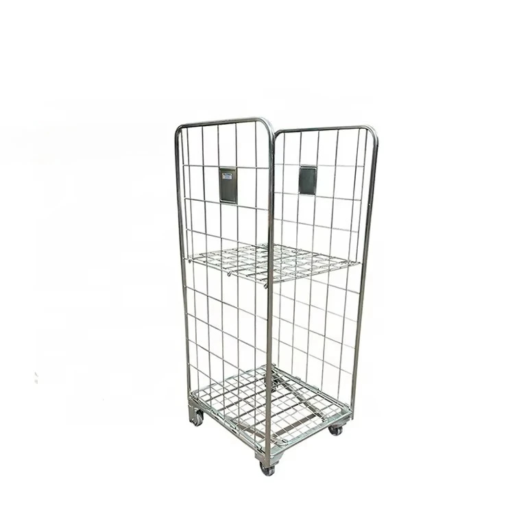 2 side nested safe transport safety cage trolley rolling trolley