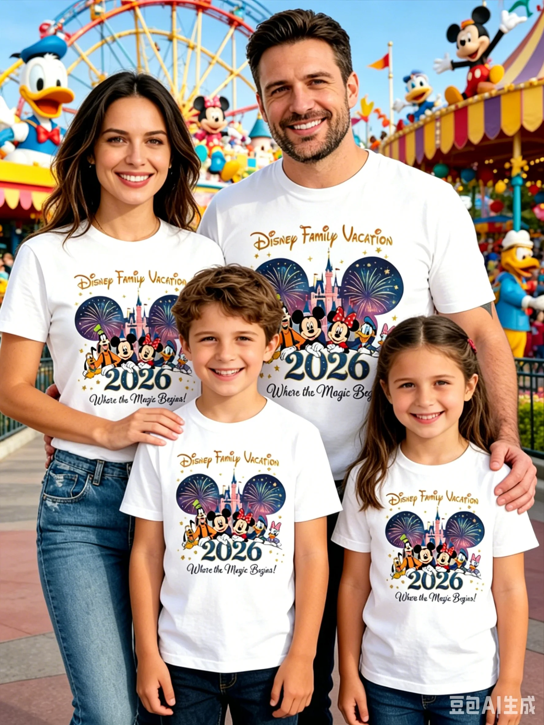 2026 Family Vacation T-Shirt Magic Castle Cartoon Mouse Matching Family Tees Where The Magic Begins Short Sleeve Tops