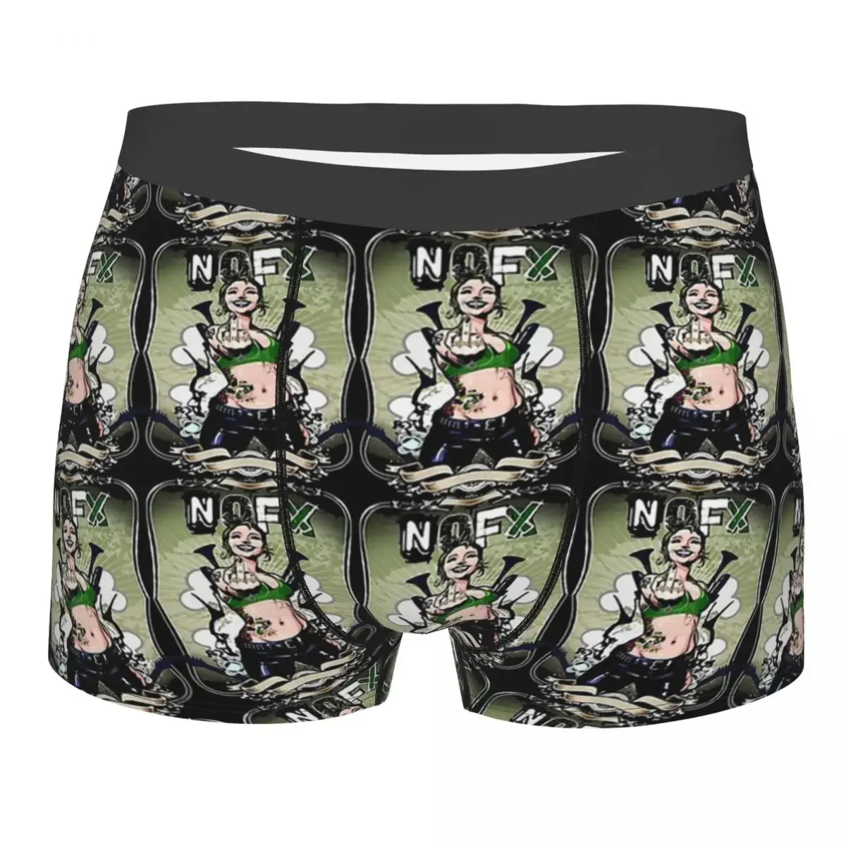 Nofx Logo Essential Man's Boxer Briefs Punk Rock Band Highly Breathable Underpants Top Quality Print Shorts Birthday Gifts