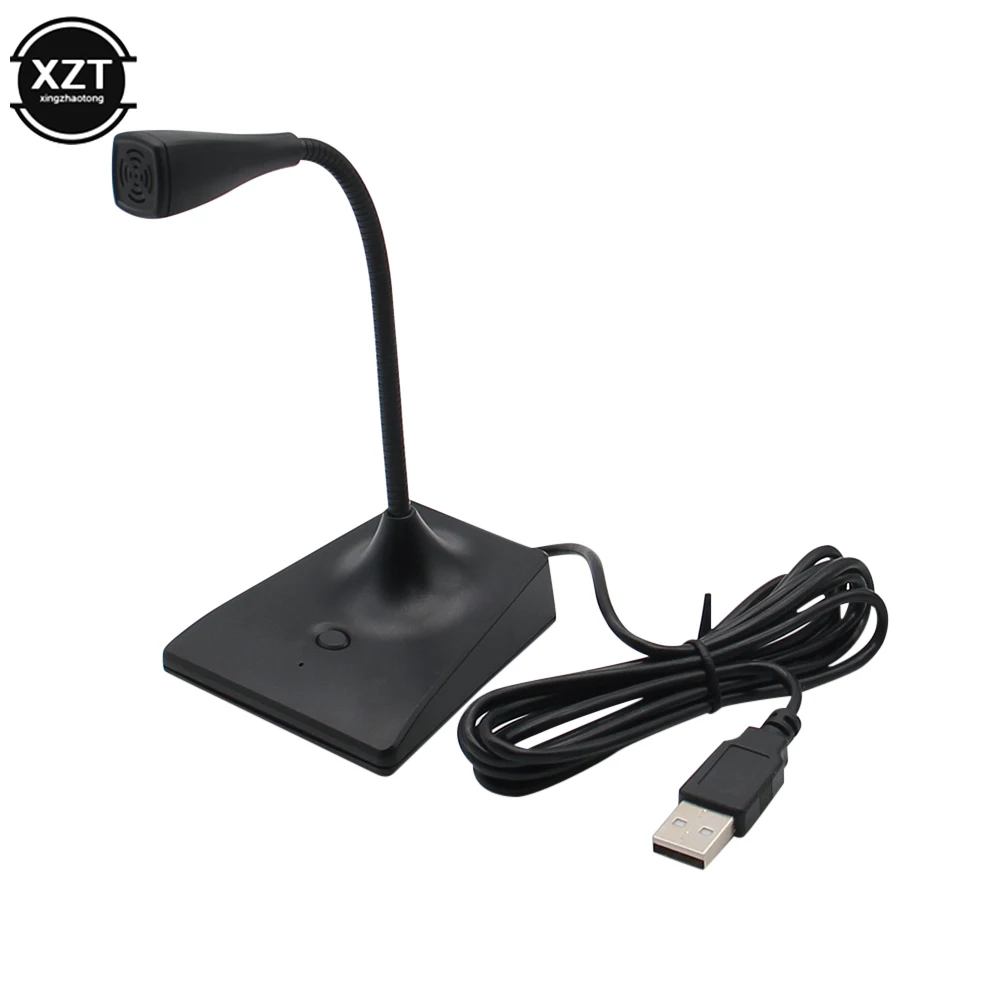 USB Computers Microphone for Studio Singing Gaming Streaming Adjustable Stand Smart Noise Reduction Mic with Switch Button