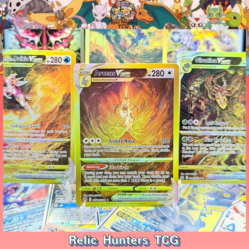 

English PKM PTCG Holographic Card Mew Arceus Groudon Umbreon GX Vmax etc Full-Art Rare Cards Collecting or Proxies for Playing