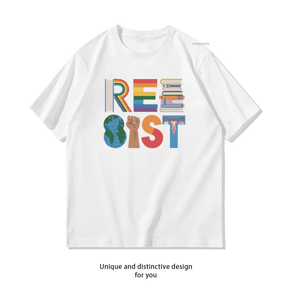 Feminist Equality Resist T-shirt Woman Man Summer Cotton Graphic T Shirts Adult Streetwear O-neck Tops Tee Comfortable