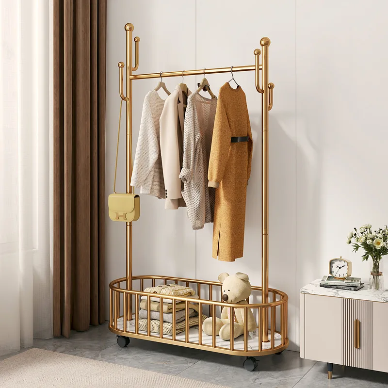 Clothes Rack Floor Bedroom Coat Rack Clothes Hanging Rack Bedside Tailstock Night Temporary Clothes Movable