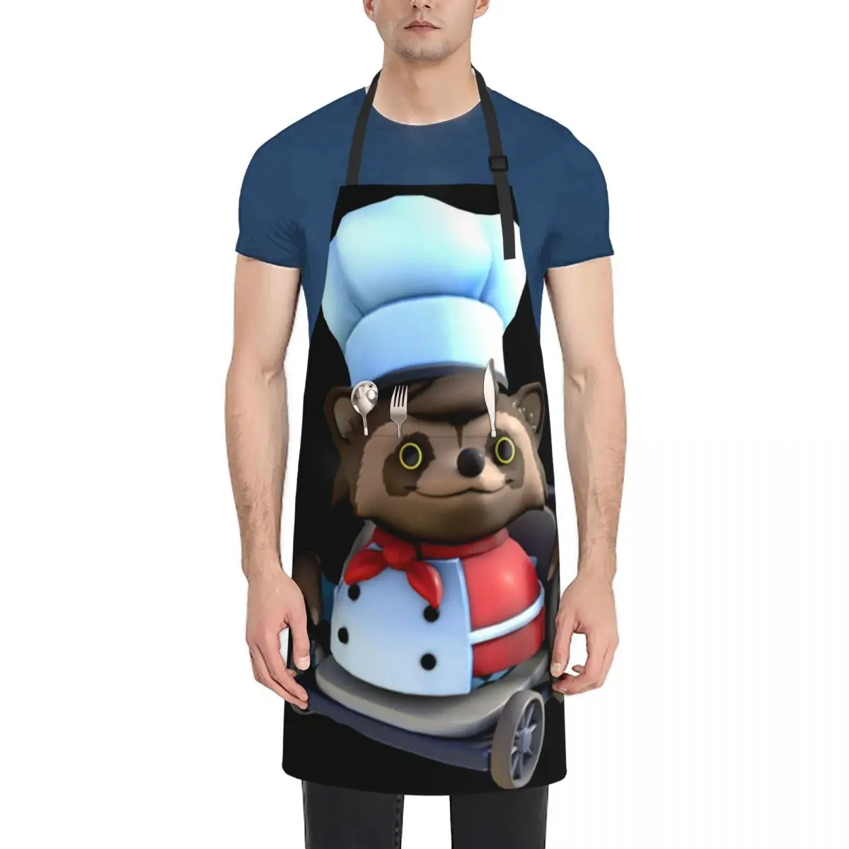 

Overcooked Raccoon Apron home women waterproof for women Household Items Useful kitchen clothes Apron