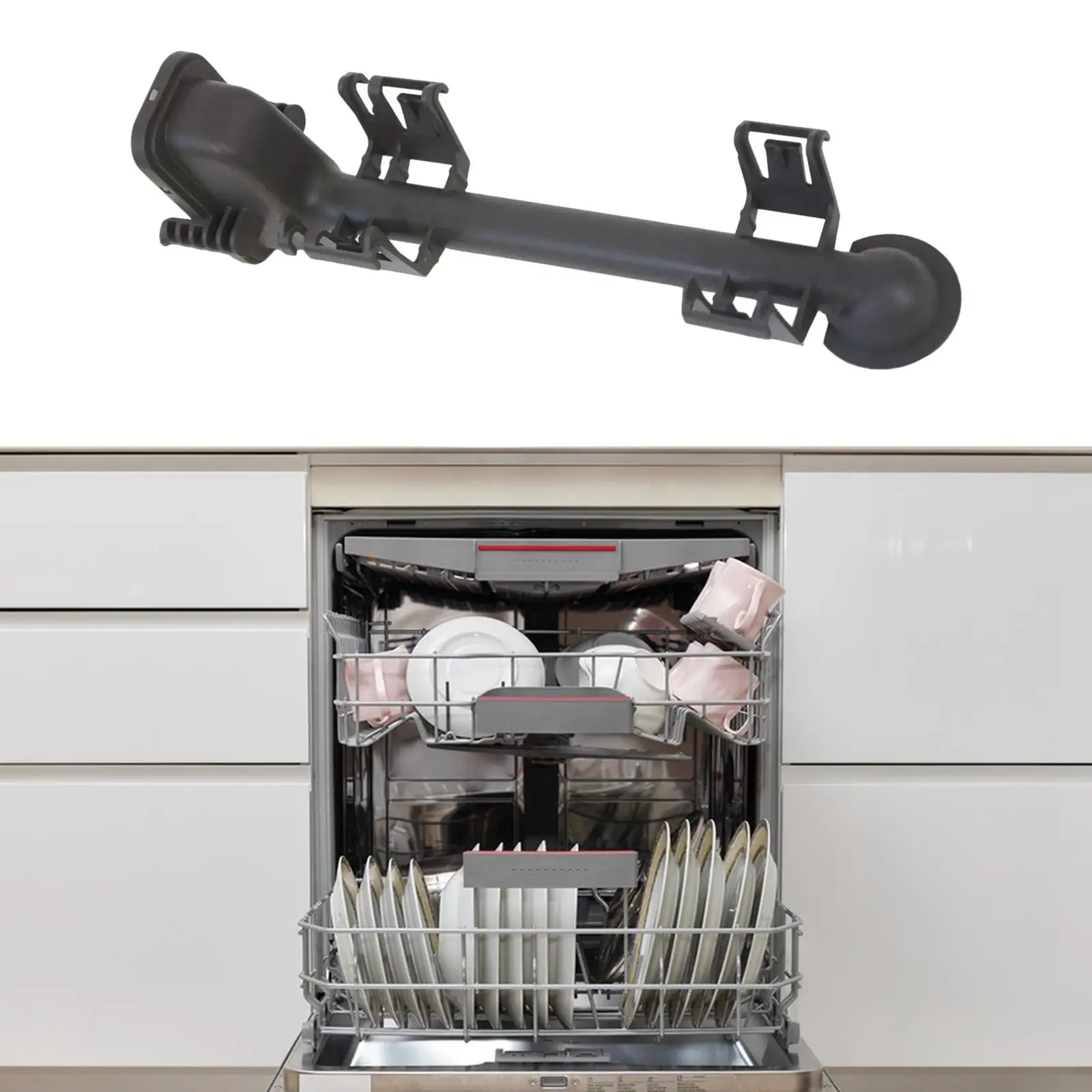 High Performance Dishwasher Wash Arm Manifolds Support Black User Friendly Accessory for Home Dishwashing