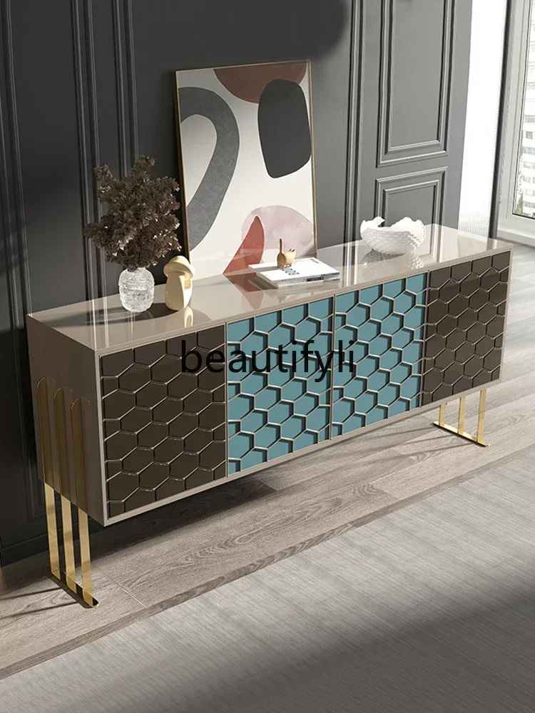 

LJYLight luxury simple modern kitchen tea cabinet locker living room high-end paint cabinet