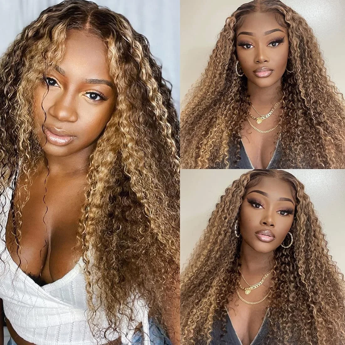 

40 Inch Highlight Wig Human Hair 13x6 Hd Lace Frontal Wig 13x4 Deep Wave Lace Front Wig Curly Wigs Pre Plucked With Baby Hair