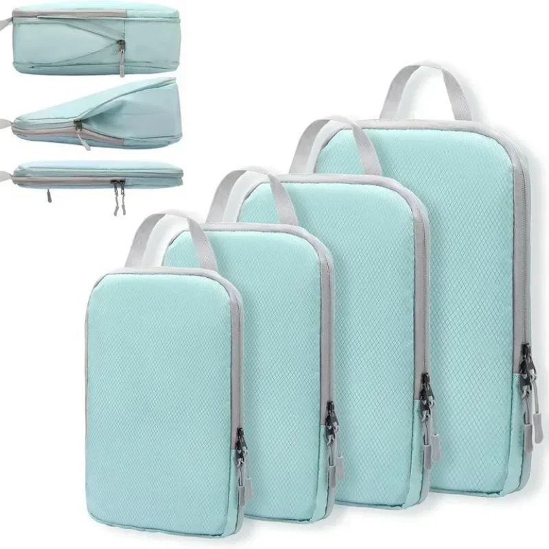 Portable Zipper Storage Bag, Compressible Travel Bag, Luggage Sorting Bag, Clothing, Toiletries, Cosmetics Pouch, 4Pcs