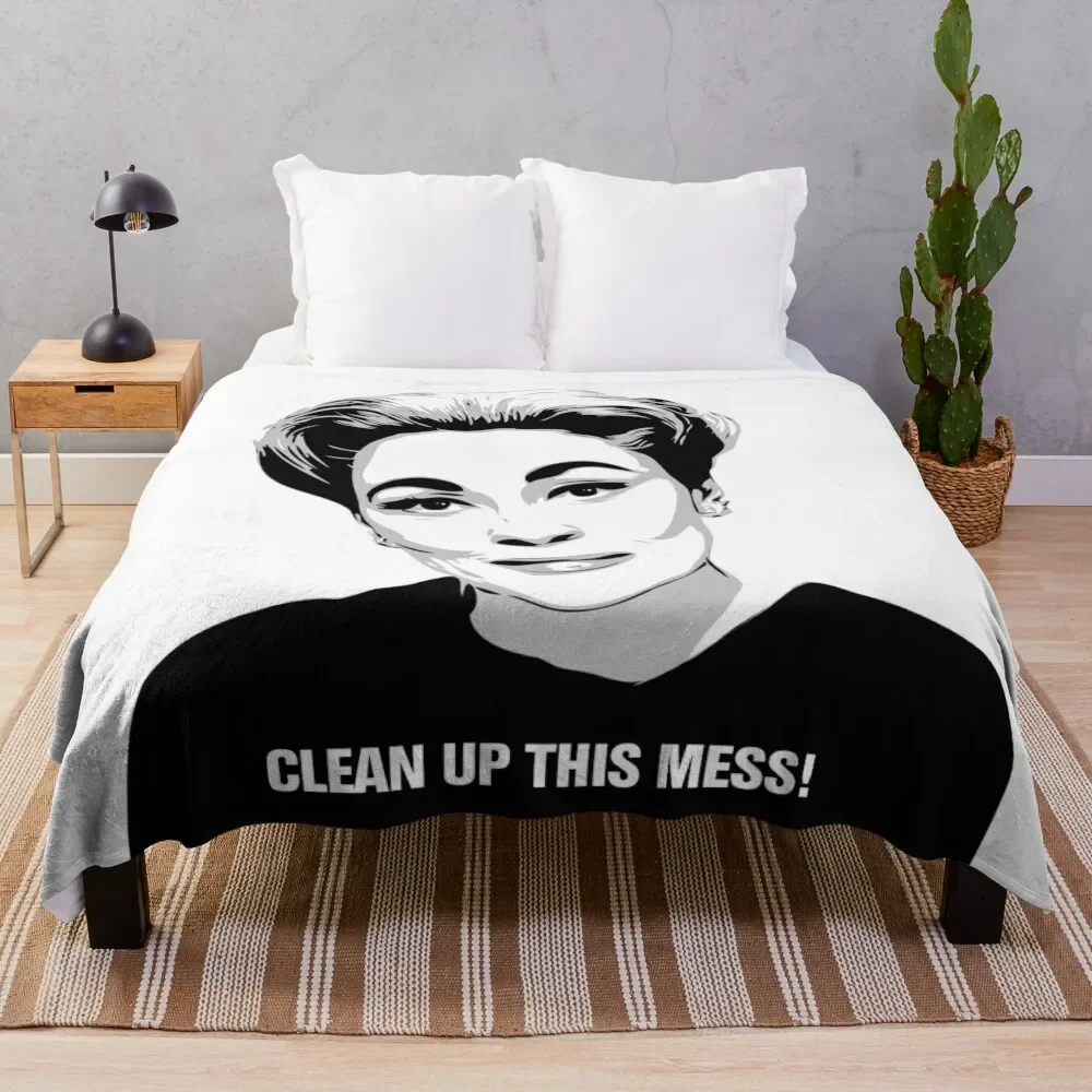 

Mommie Dearest Clean up this Mess! Pop Art Throw Blanket Luxury Brand Comforter for winter Blankets For Baby Blankets