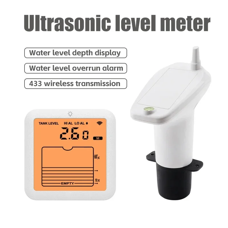 Water Tank Level Indicator Wireless Monitor Controller Ultrasonic Drinking Sensor