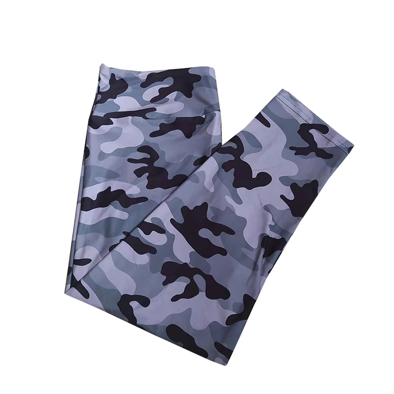 TOIVOTUKSIA-Leggings Capris de camuflagem para mulheres, leggins leite preto, verão, 7