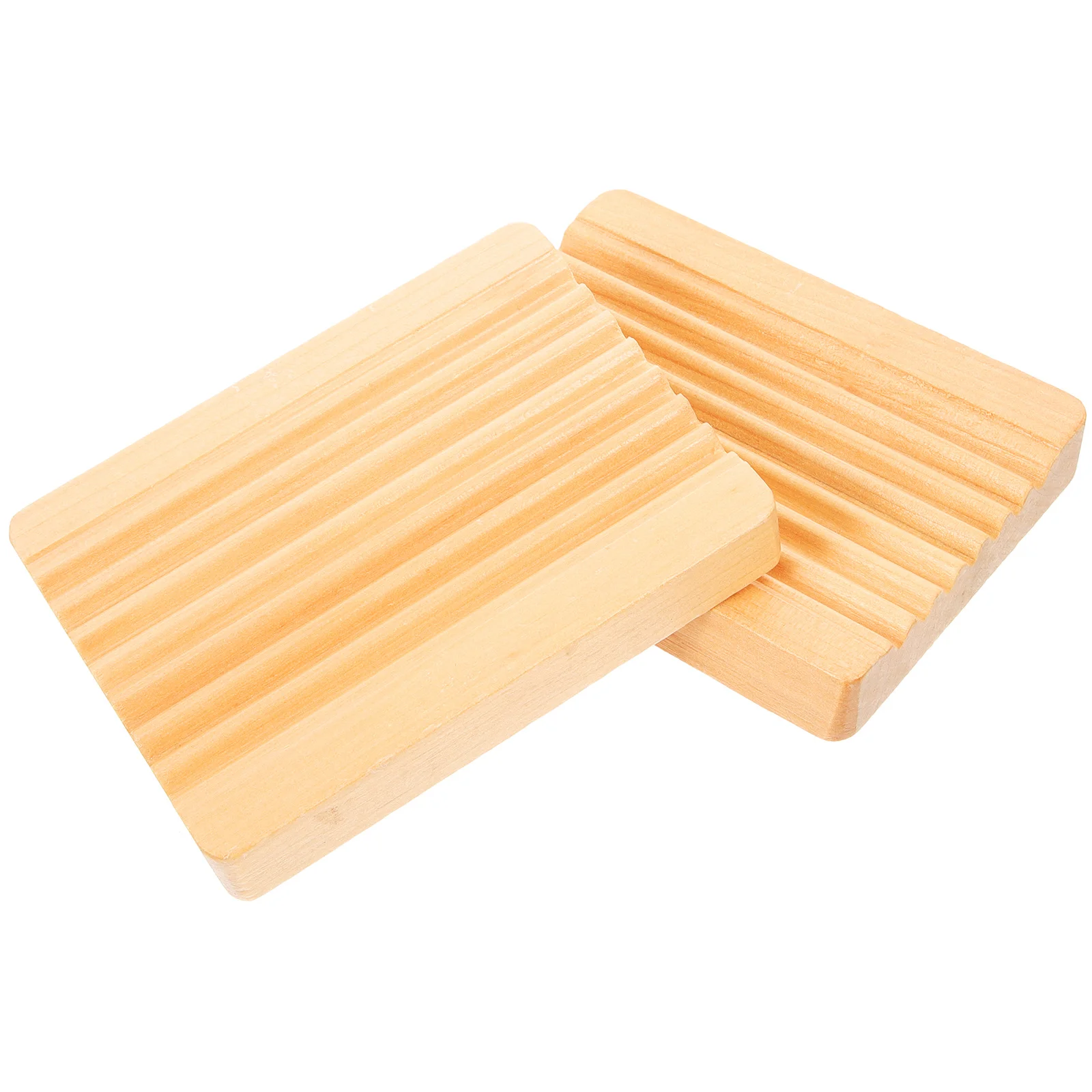 

1Set Bamboo Soap Holder Eco- Dish with Unique Draining Design for Bathroom Shower Kitchen