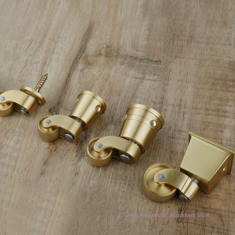 

4Pcs Multi-size Brass Universal Wheels Silent Reinforce Furniture Legs Caster Wheels For Sofa Chair Cabinet Workbench