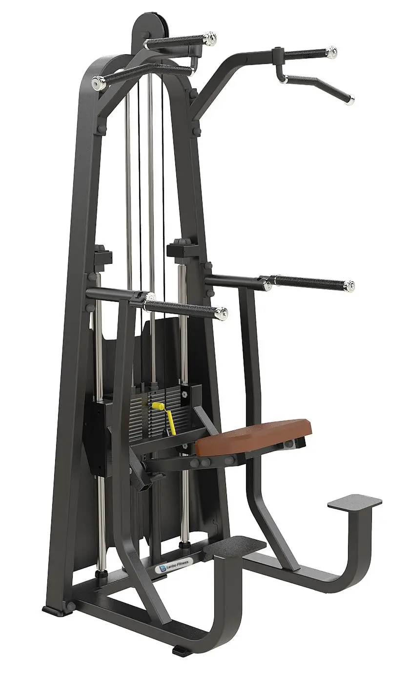 Professional Gym Use Kneeling Type Dip Chin Assist Selectorized Assisted Pull up Machine