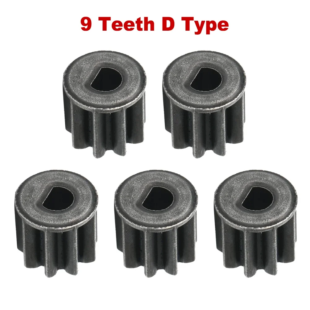 5pcs 9Teeth 12Teeth Gear D Type Gear For Cordless Drill Charge Screwdriver 550 Motor Gear Metal Power Tool Accessories