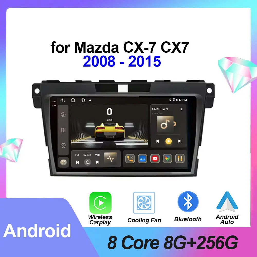 

Android Auto for Mazda CX-7 CX7 2008 - 2015 4G WiFi Wireless CarPlay Auto Radio Car Multimedia GPS autoradio