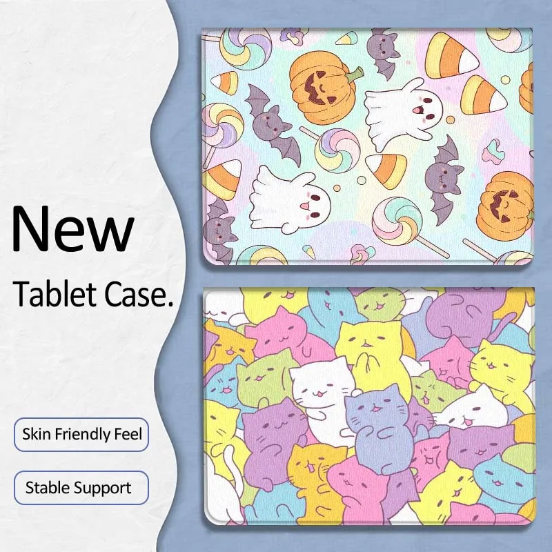 

Cartoon Cat Cow Oil Fruit Art For Xiaoxin Lenovo Tab P12 Extreme Legion Y900 Idea Pro GT 12.1 2025 Foldable Tablet Case Gift