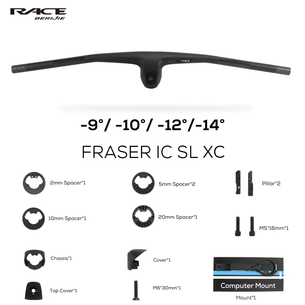 

SYNCROS FRASER IC SL XC 50/60 мм для рамы Sparks-9 ° -10 ° -12 ° -14 ° Встроенный руль MTB для кабины из углеродного волокна с креплением