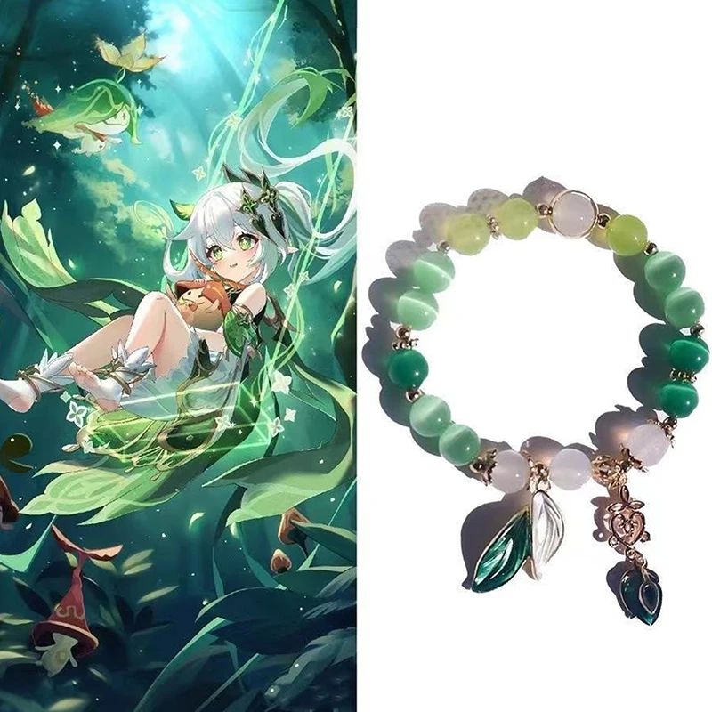 Jogo Genshin Impacto Kaedehara Kazuha frisada Pulseira, Wanderer Balladeer Pingente, Kunikuzushi Pulseiras, Cosplay Props