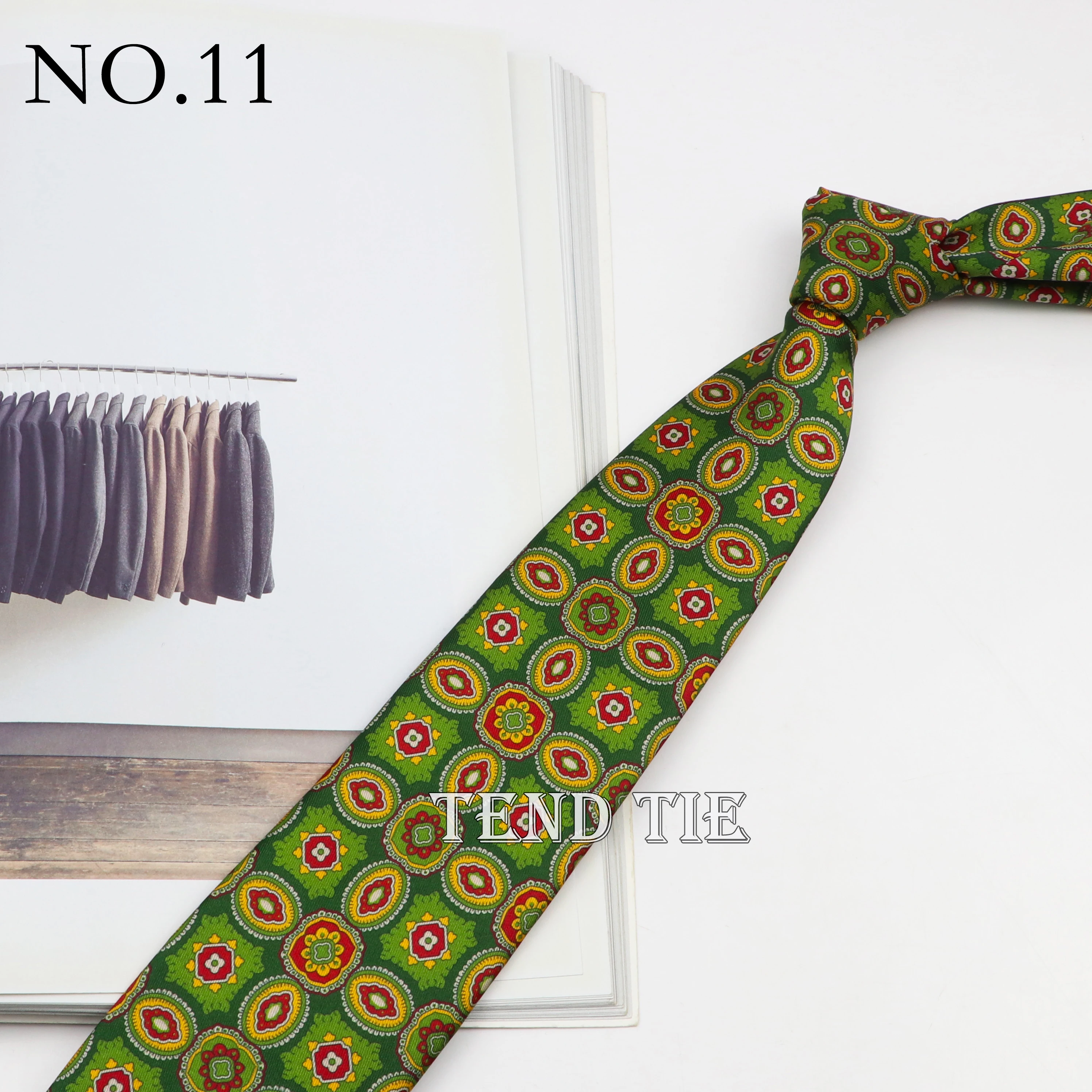 7.5cm Classic Men's Retro Pattern Tie Fashion Wedding Tie Soft And Comfortable 100% Micro Fiber