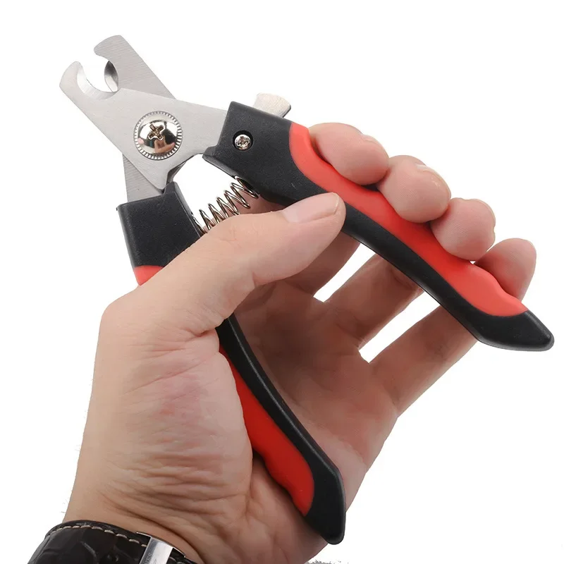 Cortador de Unhas para Pets em Aço Inoxidável - Tesoura Aparadora para Cães e Gatos, Conveniente e que Economiza Esforço - Suprimentos de Higiene para Animais de Estimação em Promoção