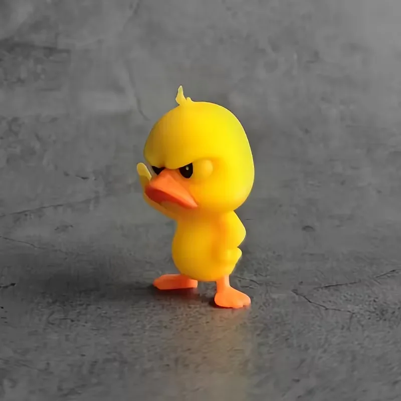 6cm Angry Yellow Duck Statue w - Art Craft Duck 评论和价格