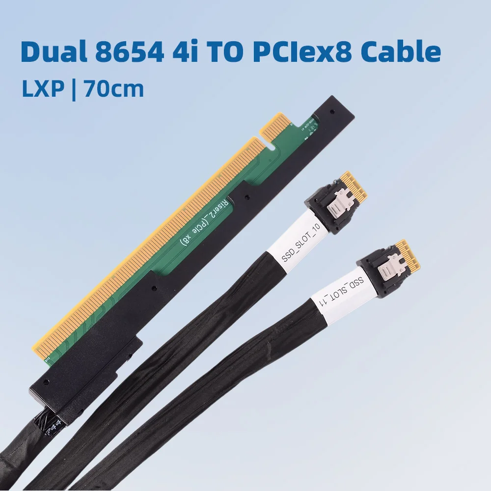 2025 NEW Dual 8654 4i To Pcie X8 Dada Transfer Cable Tiered SKU ‌LXP DD0S5BP1003 1C1-X3-DAKK Adapter LXP Slim8654 0.7m