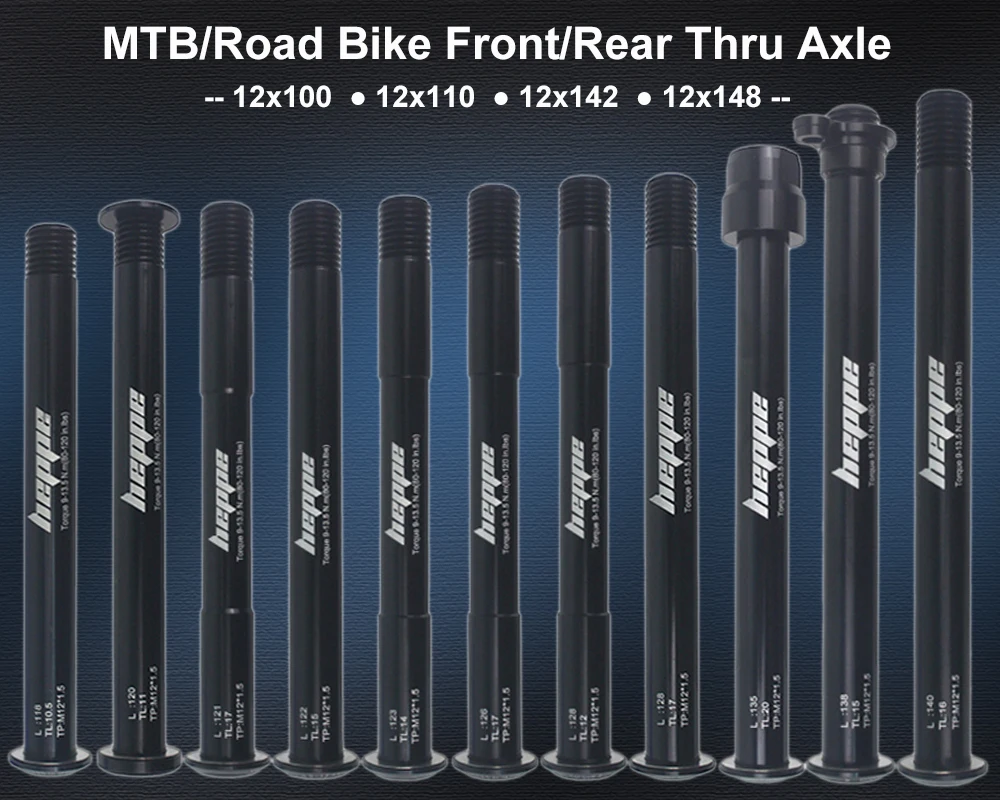 HEPPE MTB Rennrad Steckachse Vorderradgabel Welle Spieße Hinterradnabe Steckachse 12x142/148 12x100/110 Fahrrad Barrel Achse M12xP1,0/1,5 – Detail 18