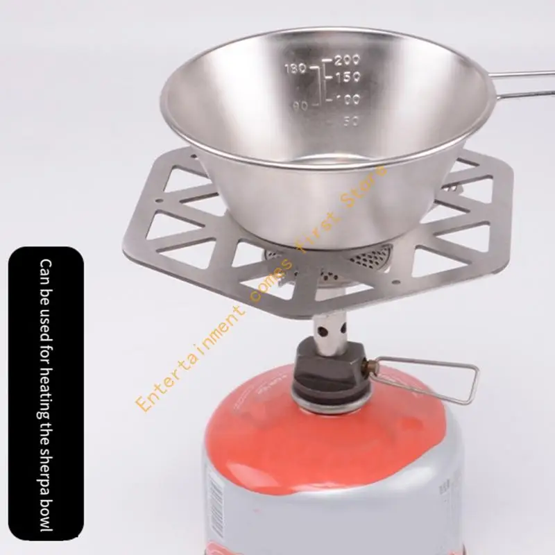 Stainless Steels Hexagon Heat Resistant Camped Stove Stand Heat Diffuser Plate For Gas Burners & Kitchen Cookware Safe 55KD